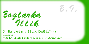 boglarka illik business card